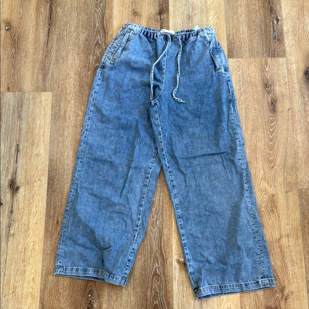 Zara Blue Wide Leg Jeans
